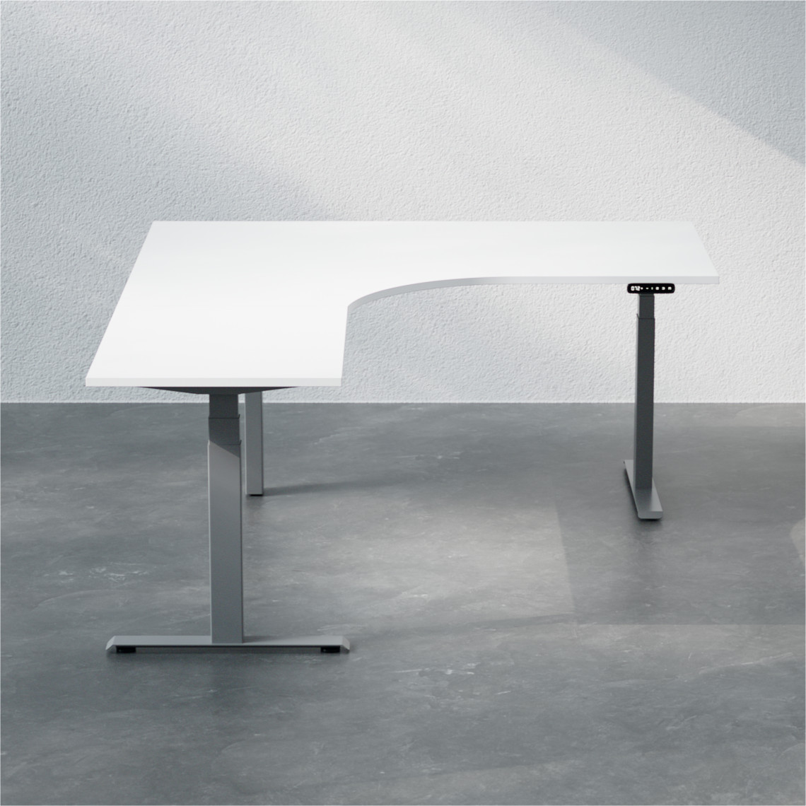 Höhenverstellbarer Eckschreibtisch - Premium