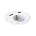 Einbausteckdose Powerdot 12 - Steckdose, Netzwerk, USB-A