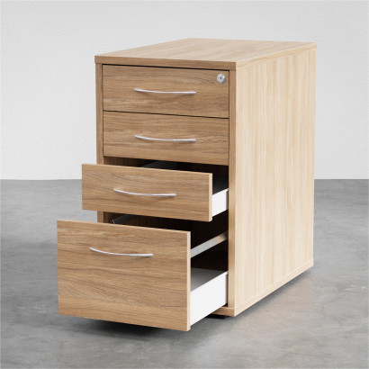 Standcontainer Modea - 3 Schubladen, 1 Hängeregister, 60 cm tief