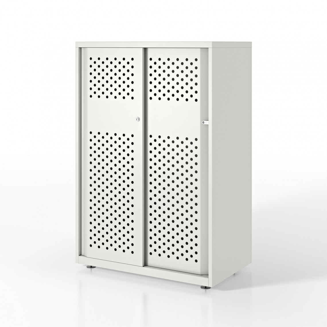 Schrank mit perforierten Schiebetüren 80 x 47 x