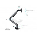 M VESA Gas Lift Arm Single Black M VESA Gas Lift Arm Single Black