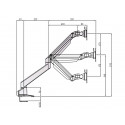 M VESA Gas Lift Arm Single Black M VESA Gas Lift Arm Single Black