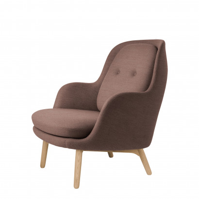 Lounge-Sessel FRI™ - bezogen mit dem Stoff Christianshavn mit Holzbeinen