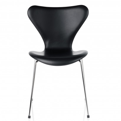 Stuhl Seven Series 7 - Schwarzes vollgepolstertes Essential Leder