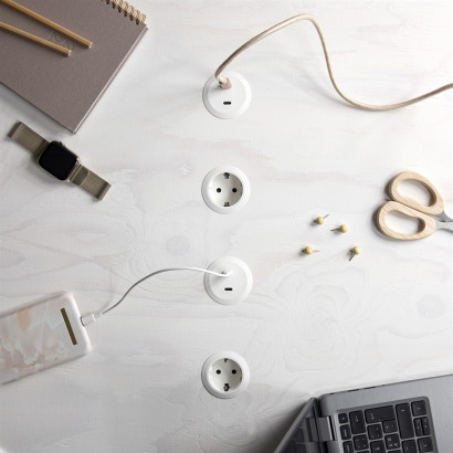 Tischsteckdose Axessline Powerdot Mini 52 - USB-C