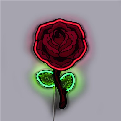 Wandleuchte LED Neon Sign - Rose
