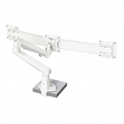Monitorarm STOCKHOLM Toolbar Duo 2 × 6 kg, Gasflädrad Vit