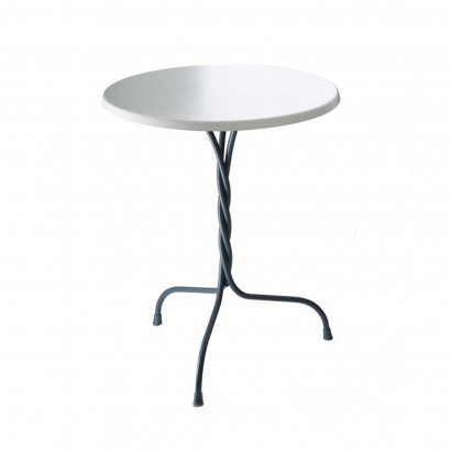 Cafétisch Vigna - weiße Tischplatte, Ø60 cm
