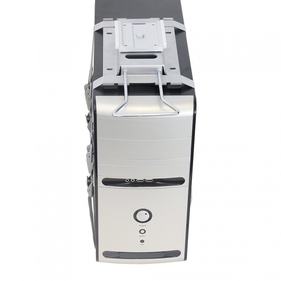 Computerhalter LiftFlex - Mit Schiene, Silber