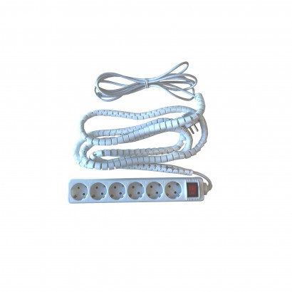 Kabelkit - 6-fach Steckdosenleiste, Netzwerkkabel, Kabelkette
