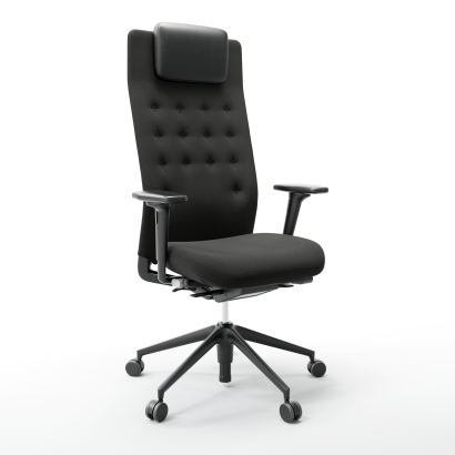 Vitra - Bürostuhl ID Trim schwarzem Fußkreuz