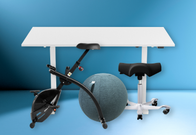 Sport bei der Arbeit mit aktiven Büromöbeln