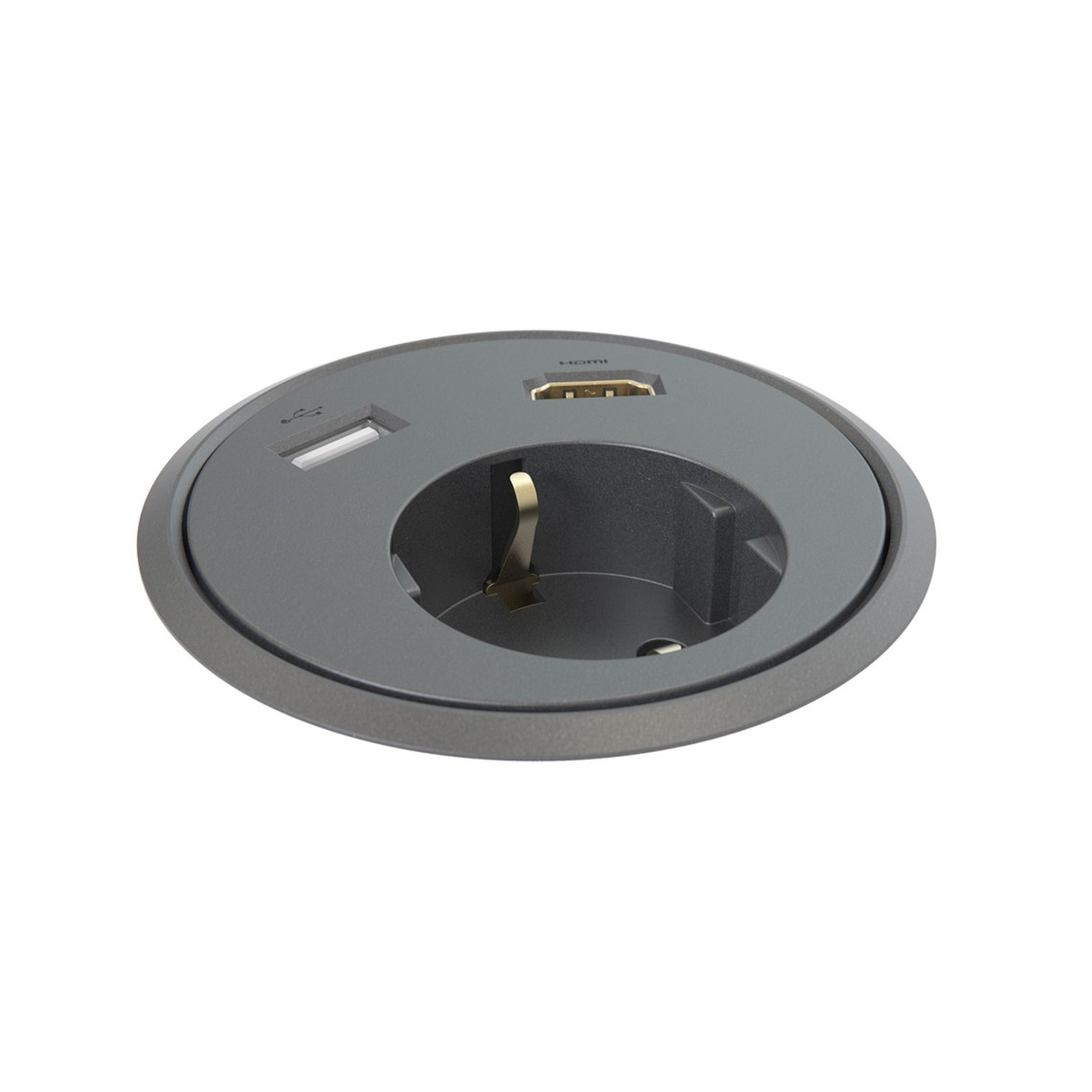 Tafelcontactdoos Powerdot 13 - 1 stopcontact, 1 USB-A, 1 HDMI