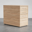 Ladeblok Modea - 3 lades + 1 maplade, 80 cm diep