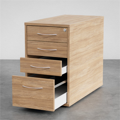 Ladeblok Modea - 3 lades + 1 maplade, 80 cm diep