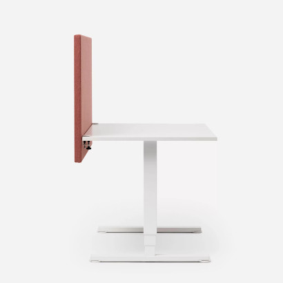 Bureauscherm Dezibel met rechte hoeken – Grijs, 140x70 cm