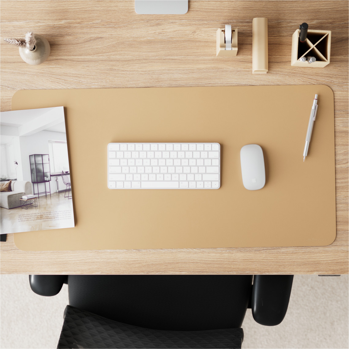 Bureaulonderlegger- Leder, 80x40 cm | DPJ Workspace