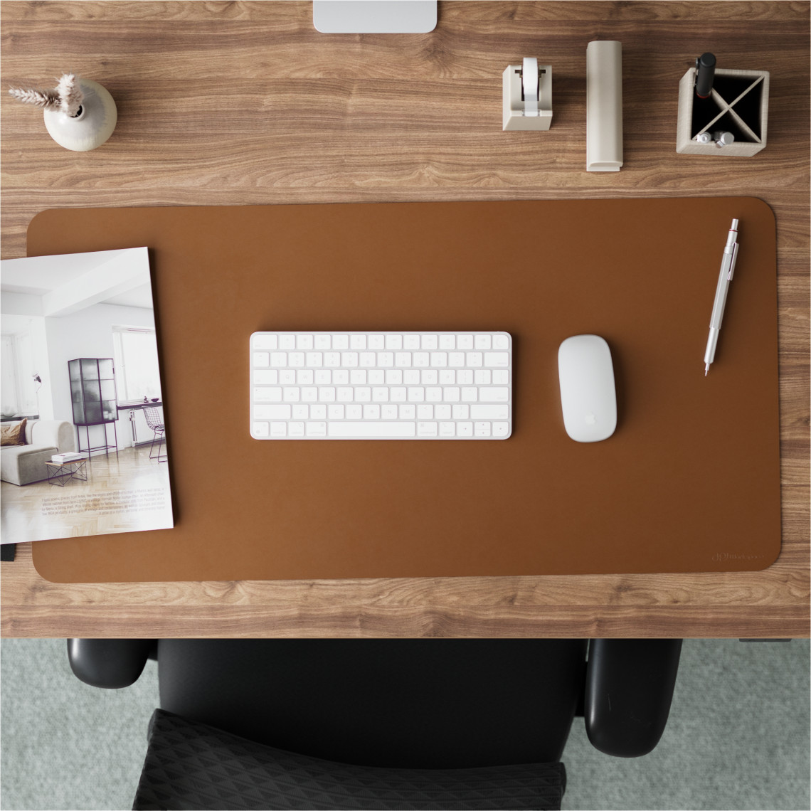 Bureaulonderlegger- Leder, 80x40 cm | DPJ Workspace