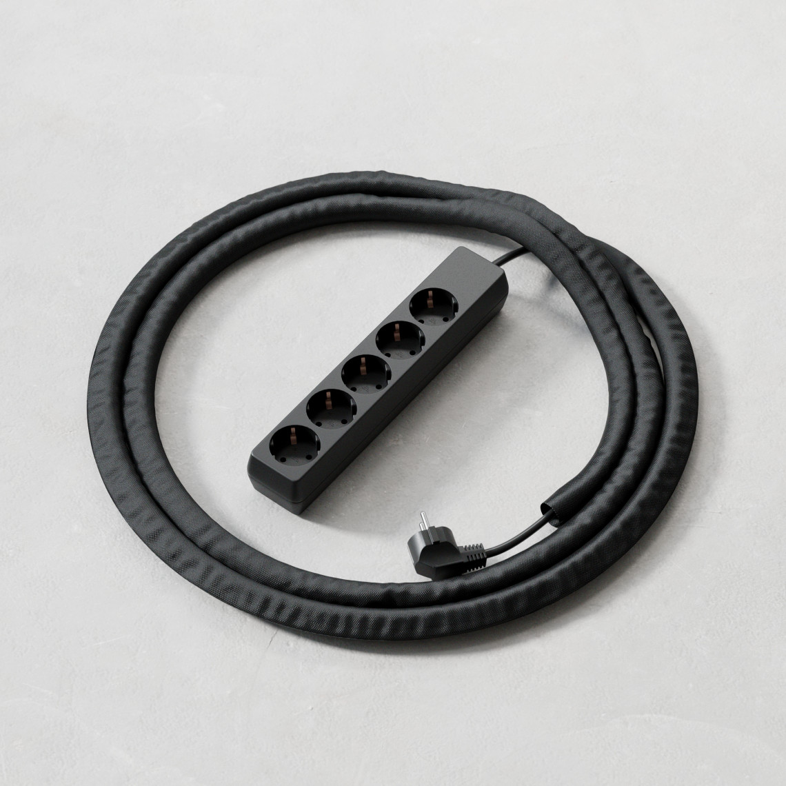 Stekkerdoos Jack - 5-voudig, Met kabelhoes