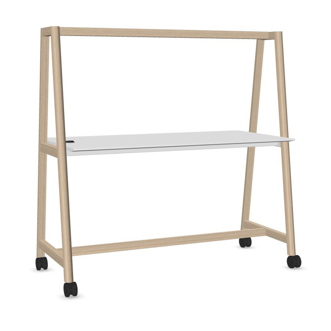 Hoge projecttafel Nova Wood - Met wielen, HPL