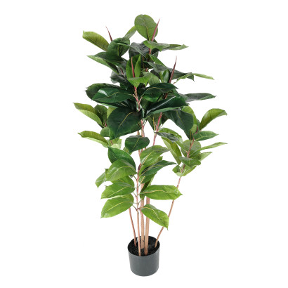Kunstgewächs Ficus Robusta 120 cm - 2er-Pack