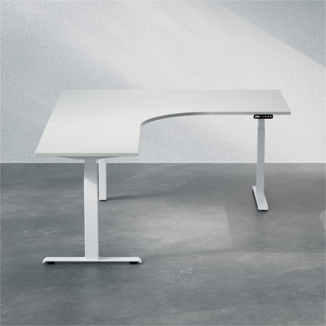 Höhenverstellbarer Eckschreibtisch - Premium