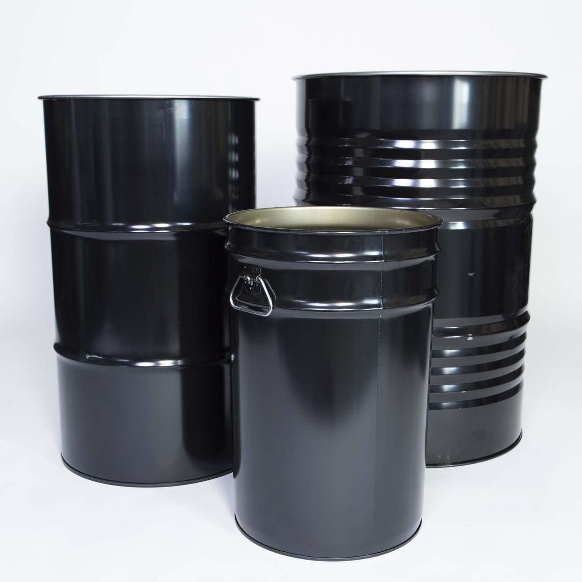 Blechtonne schwarz mit Deckel DPJ Workspace