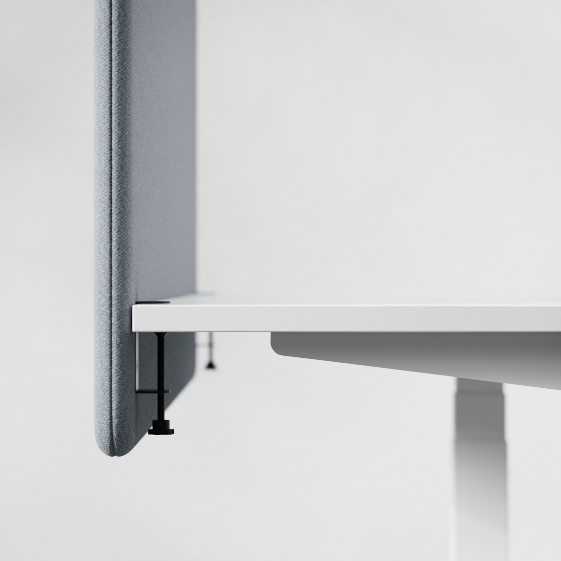 Legamaster Tischtrennwand 60x160cm | Akustik-Schutz Mit Halterungen | Grau