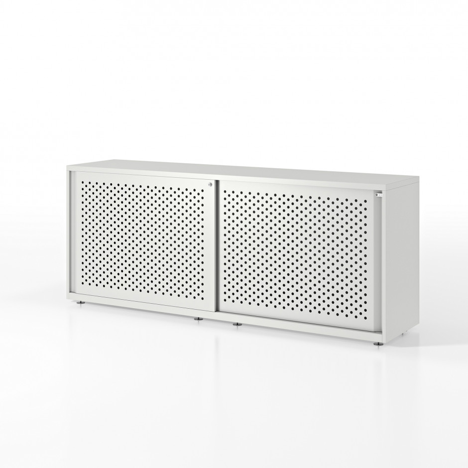 Schrank mit perforierten Schiebetüren 200 x 47 x