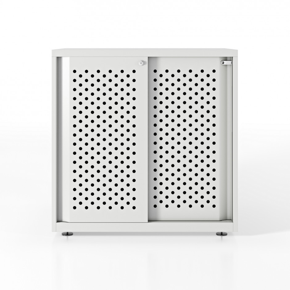 Schrank mit perforierten Schiebetüren 80 x 47 x