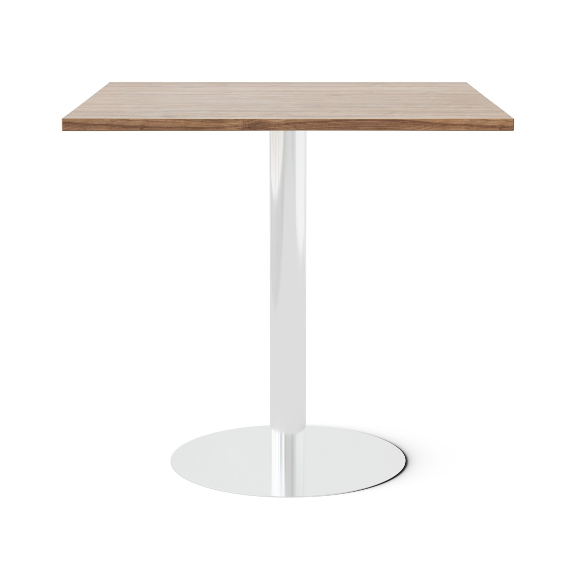 Cafétisch Quadrat - Rundem Standfuß