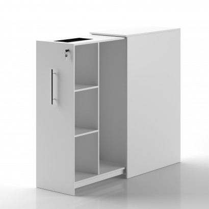 Seitenschrank Tower - 3+1 Regalböden Links