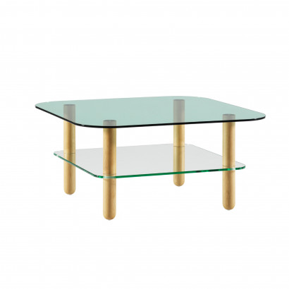Couchtisch Big Sur - quadratischer Glastisch