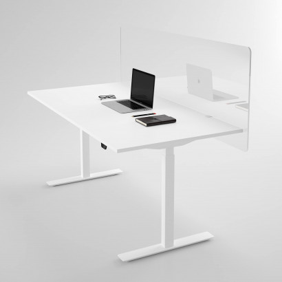 Tischtrennwand Plexiglas inklusive Beschlag