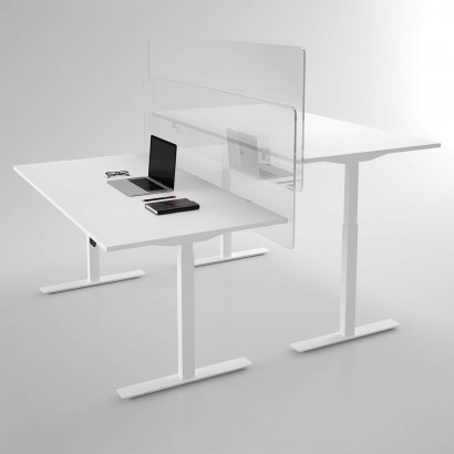 Tischtrennwand Plexiglas inklusive Beschlag