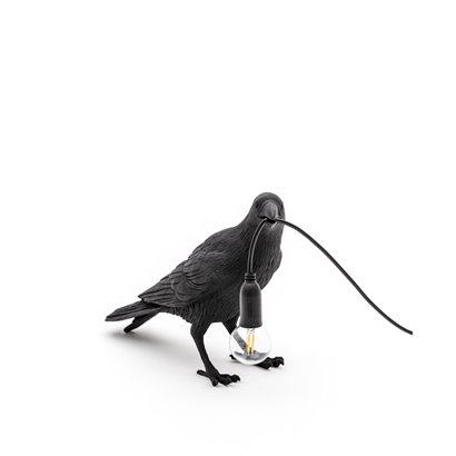 Bird Lamp Waiting - schwarz