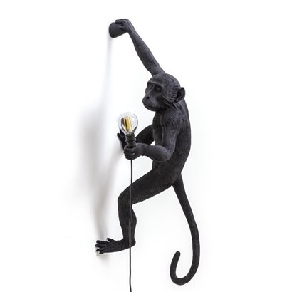 Monkey Lamp Outdoor Hanging Right Hand - Schwarz