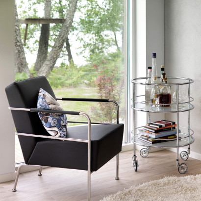 Sessel Cinema Easy Chair - schwarzes Elmo Nordic Leder
