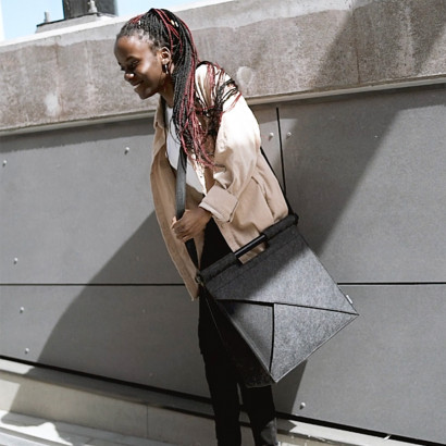 Laptop-Tasche Felt Like It - Grau, recyceltes PET