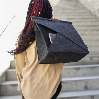 Laptop-Tasche Felt Like It - Grau, recyceltes PET