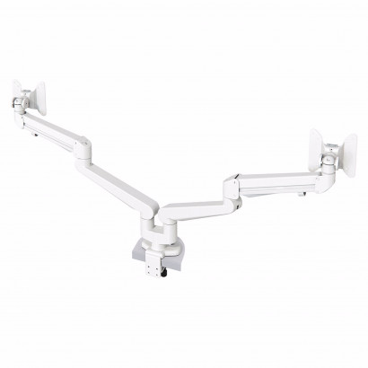 Monitorarm Stockholm - Twin 2 x 3-8kg, Gasfjädrad, Vit