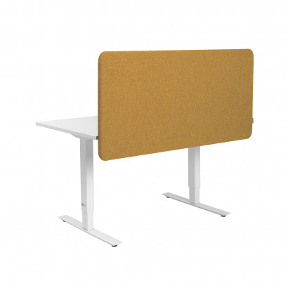 Softline 30 Tischtrennwand hängend - Komplettpaket, gelb, 160x65 cm
