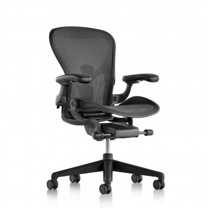 Herman Miller Aeron - Adjustable PostureFit Support, Schwarz