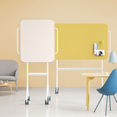 Glas-Schreibtafel Mezzo - schallabsorbierend