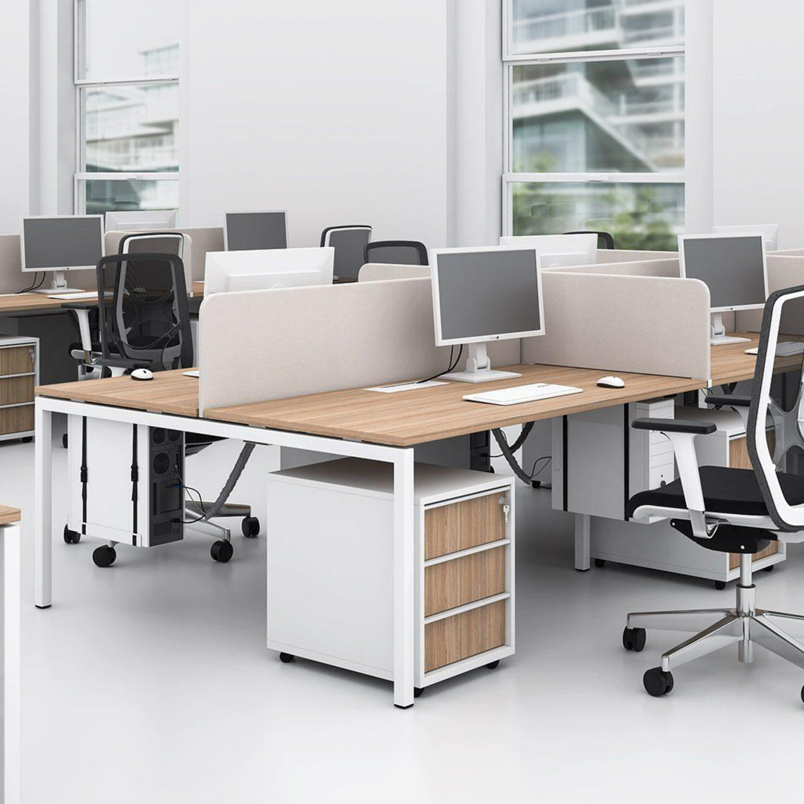 Teamarbeitsplatz Nova U - 4 Personen