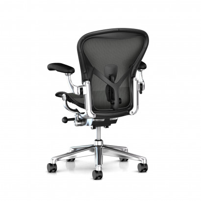 Herman Miller Aeron, Sort - Adjustable PostureFit support