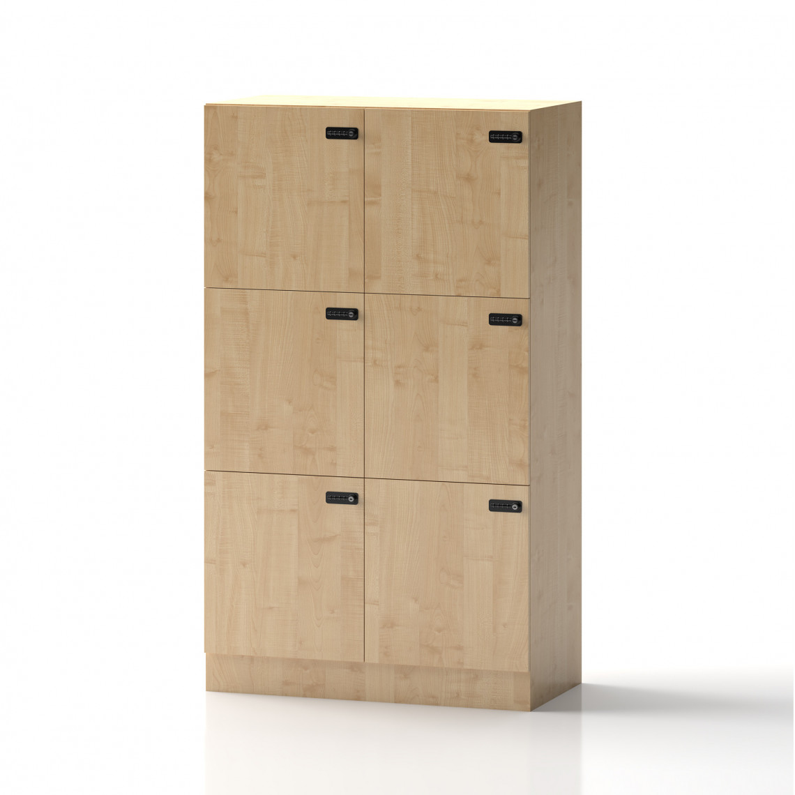 Lockers Fifty - With 6 doors, Farve Birk, Lås Kombinationslås
