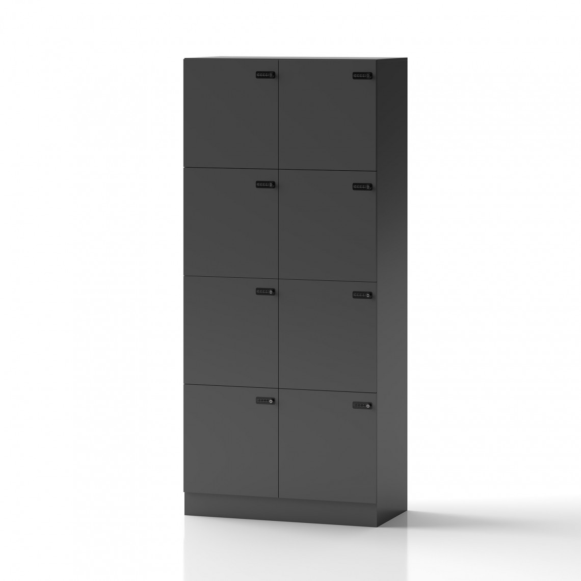 Lockers Fifty - With 8 doors, Farve Mørkegrå, Lås Kombinationslås