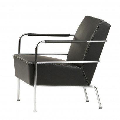 Lænestol Cinema Easy Chair - Sort læder Elmo nordisk læder