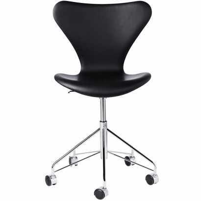 Serie 7™ Snurrstol, basic leather svart